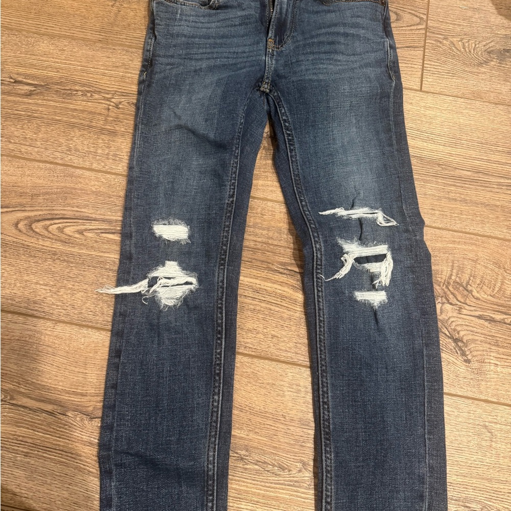 Abercrombie & Fitch Super skinny Boys Distressed Blue Denim Jeans